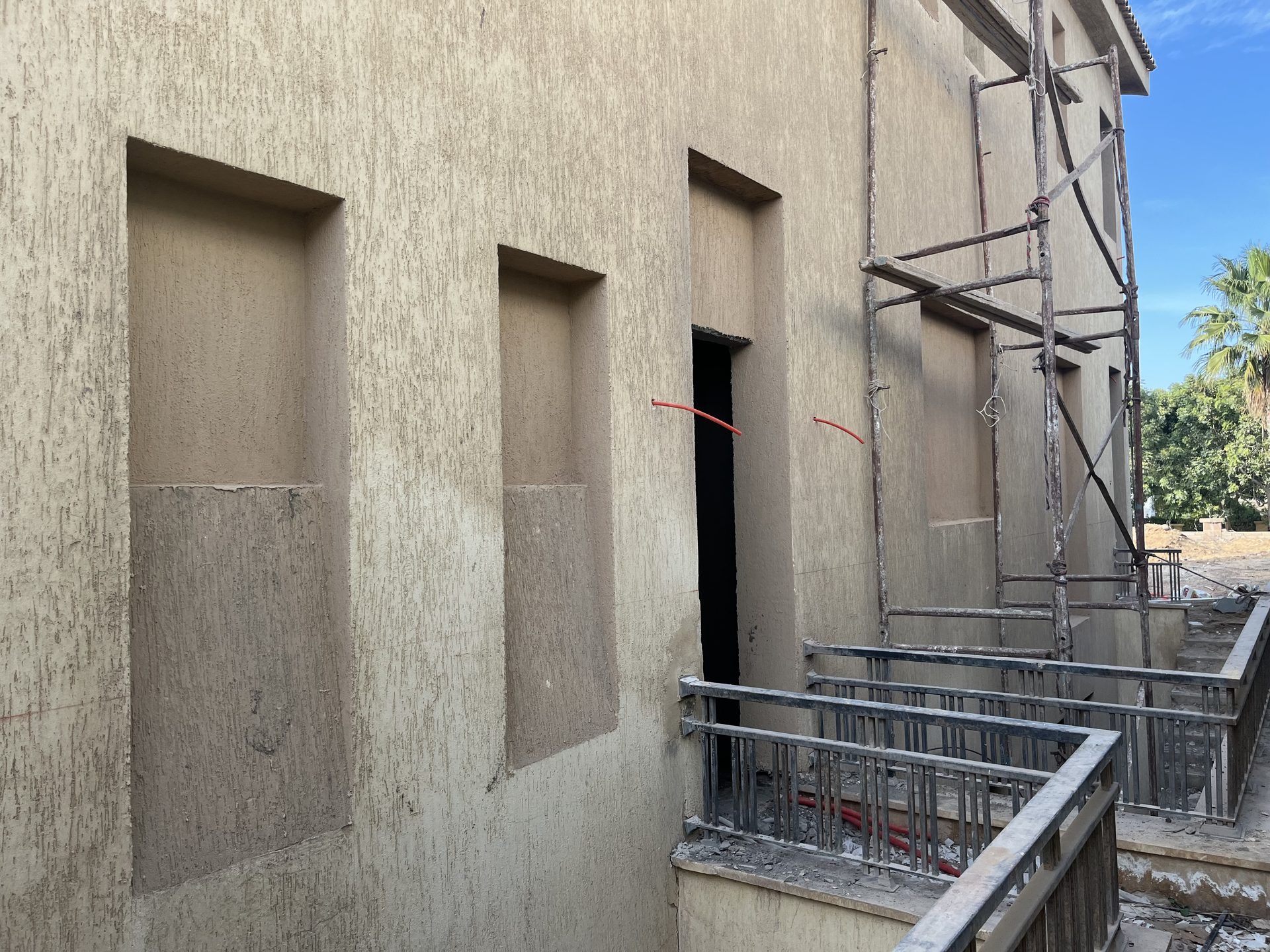 On site: facade openings being re-formed