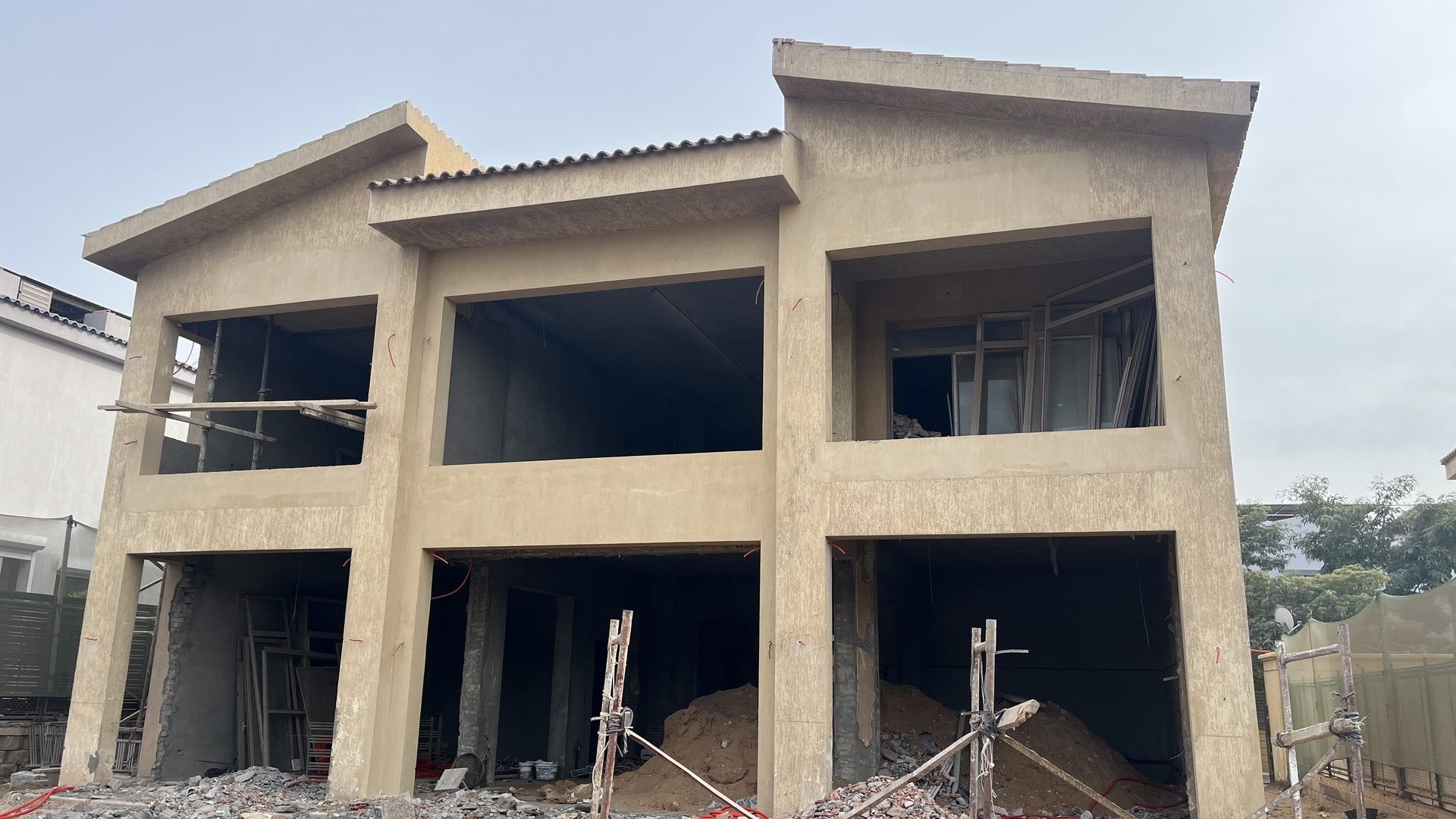 On site: structure stripped back for the turnkey rebuild